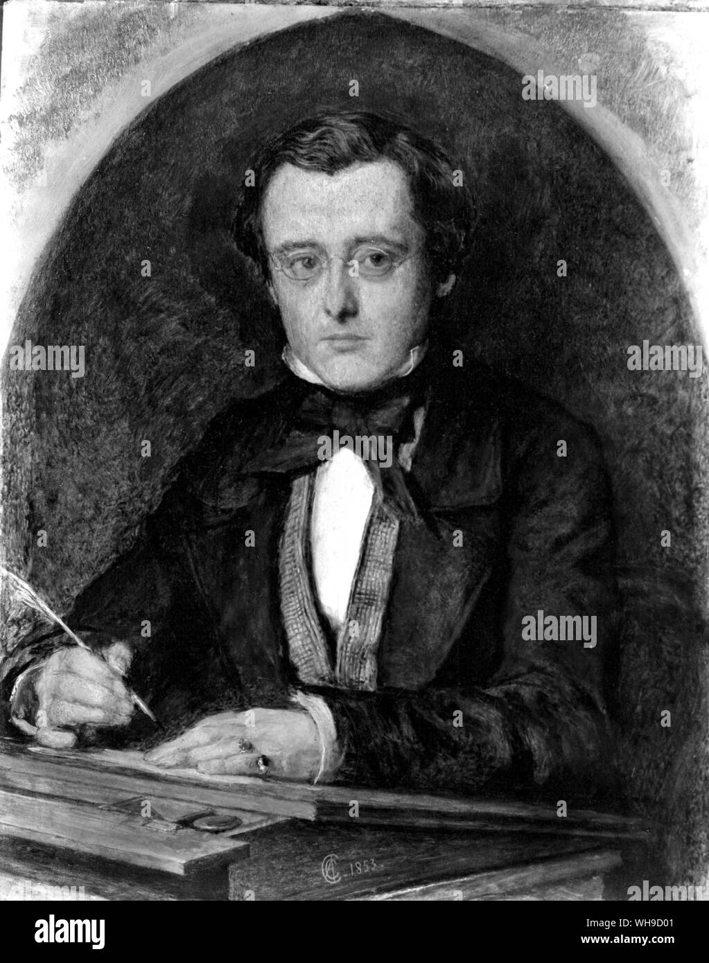 (William) Wilkie Collins (1824-1889). English author of mystery and suspense novels. He wrote 'The Woman in white', 1860. Stock Photo