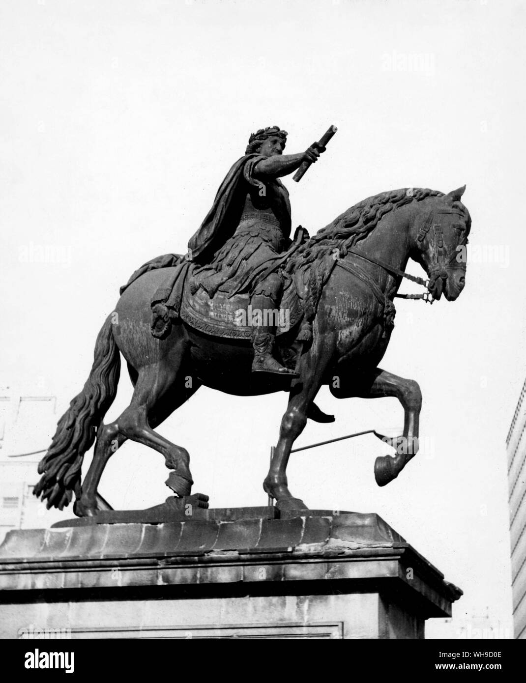 Mexico City Statue of Carlos IV. Stock Photo