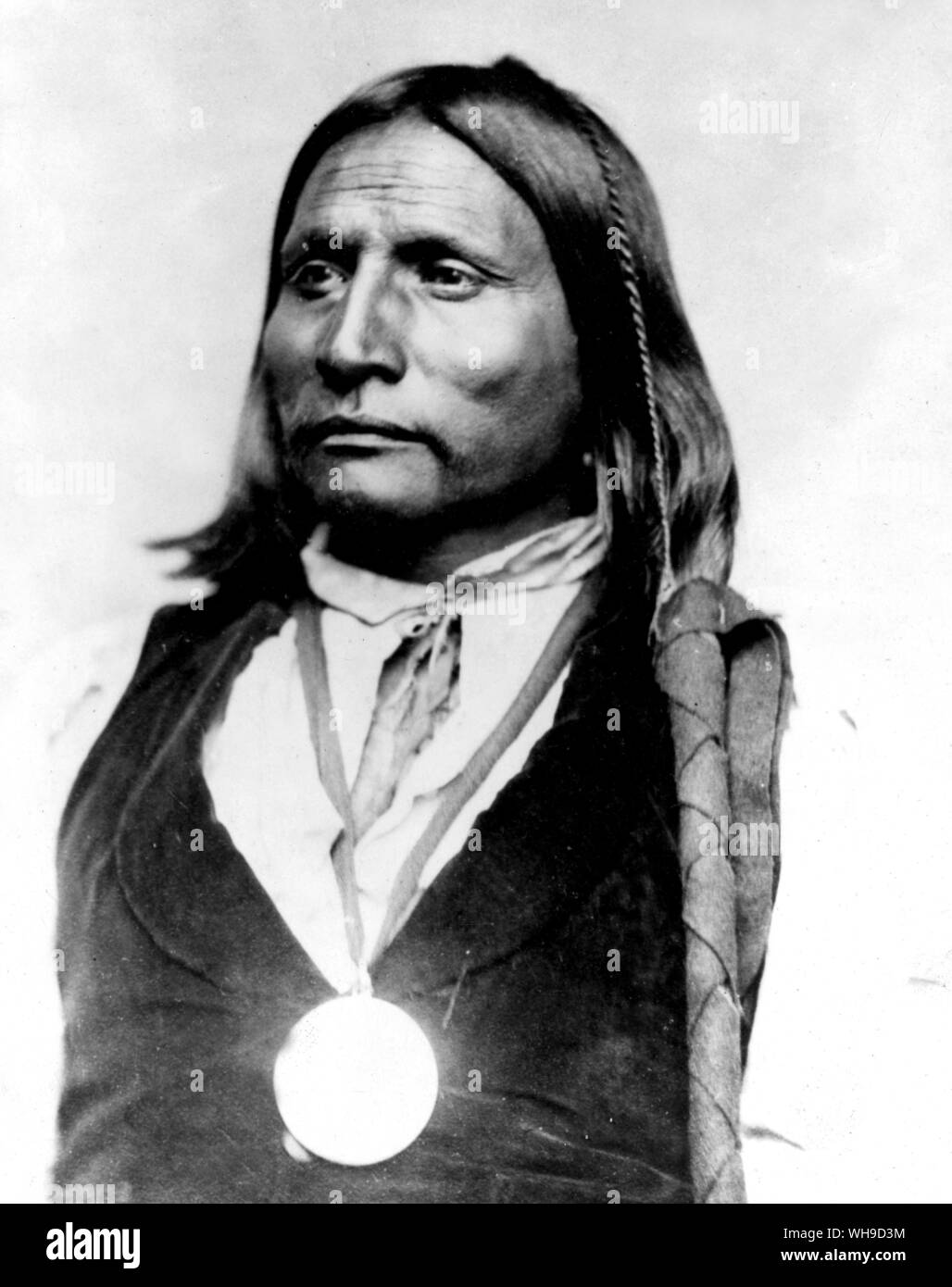 Chief Big Bow, Kiowa Tribe. Indian Territory, c.1870. Stock Photo