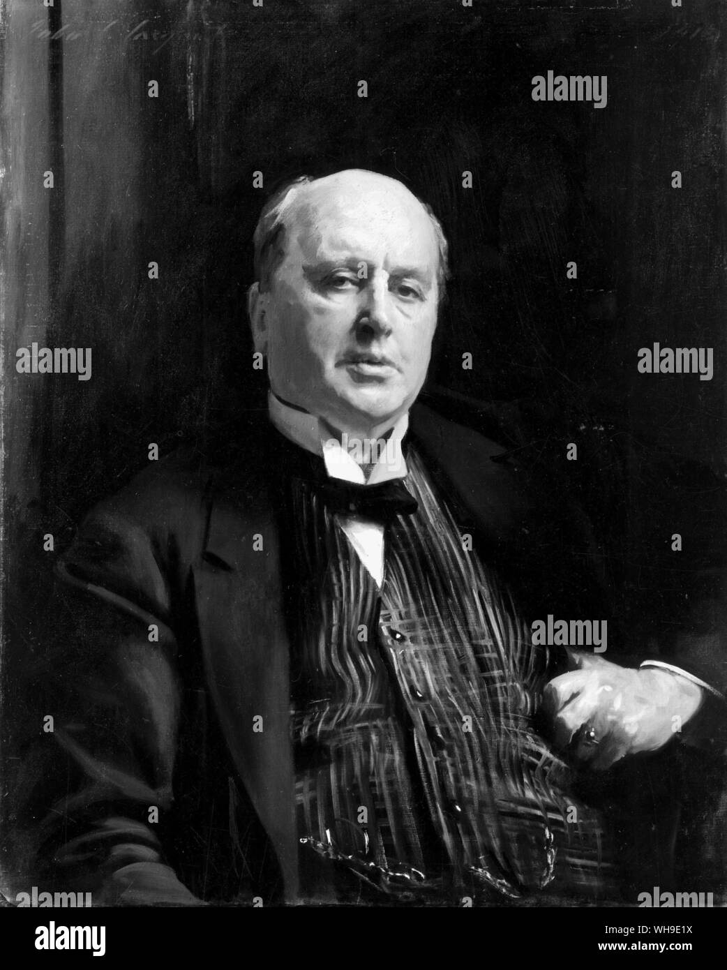 Henry James (1843-1916), US novelist. He lived in Europe from 1875 and became a naturalised British subject in 1915. Painting by John Sargent, 1913 Stock Photo