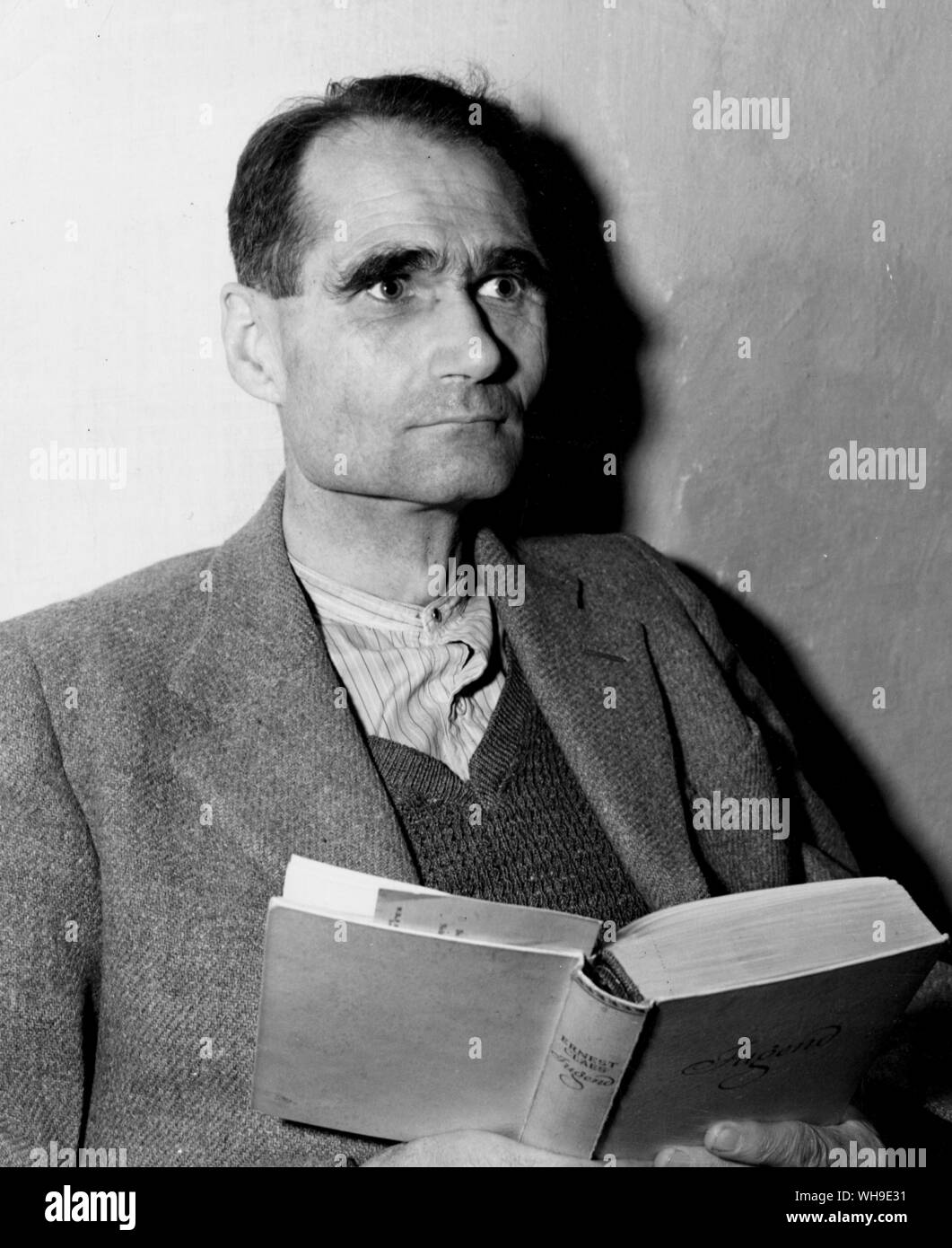 24th November 1945: Rudolph Hess (1894-1987), Nazi war criminal who died alone in Spandau Prison, after he was imprisoned for life at the Nuremberg trials. Stock Photo
