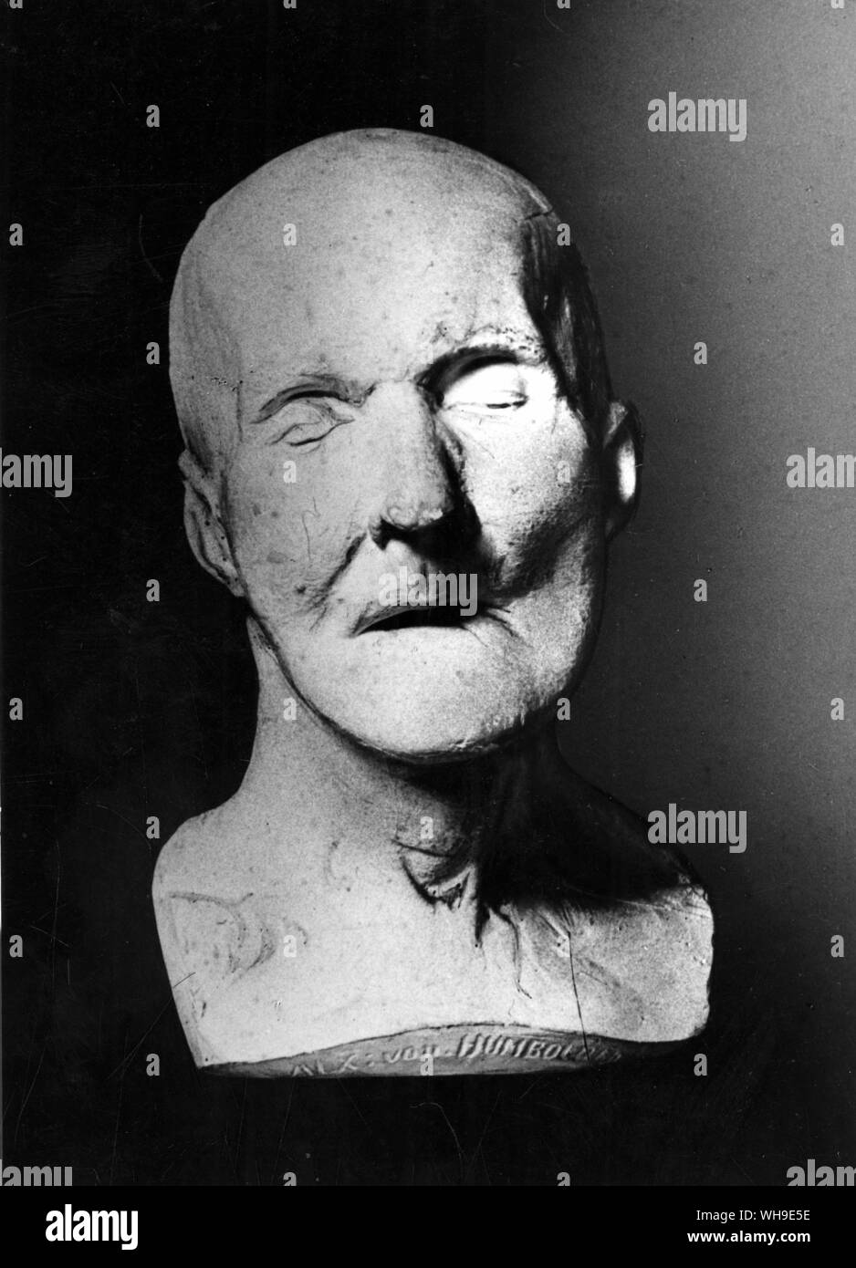 Death mask of Alexander Humboldt (1769-1859), German geophysicist, botanist, geologist and writer. Stock Photo