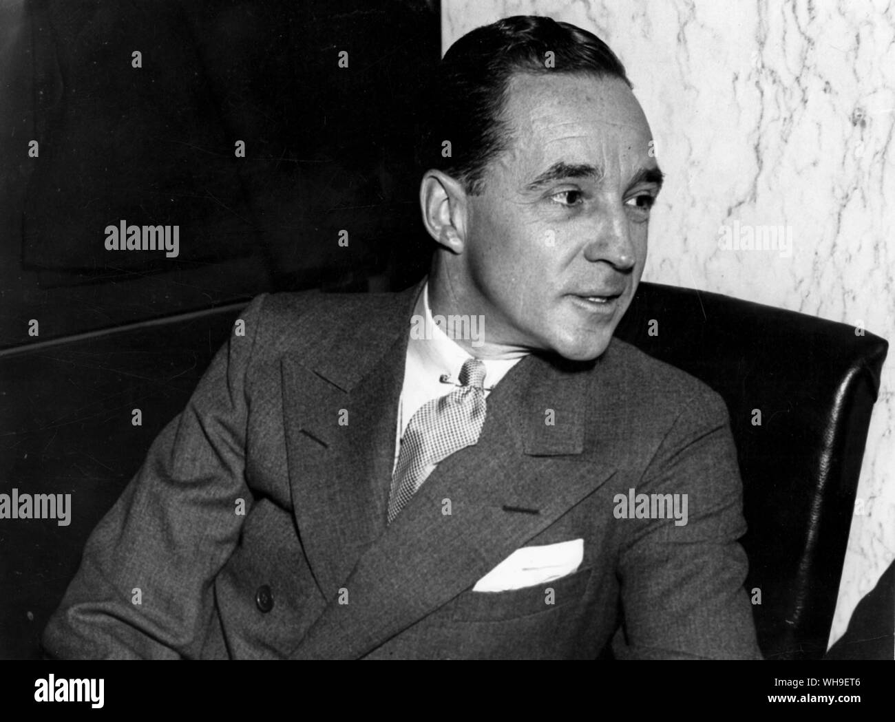 January 1934: President of the Ford Motor Company, Edsel Ford, son of automobile manufacturer and founder of the Ford Motor Company, Henry Ford. Stock Photo
