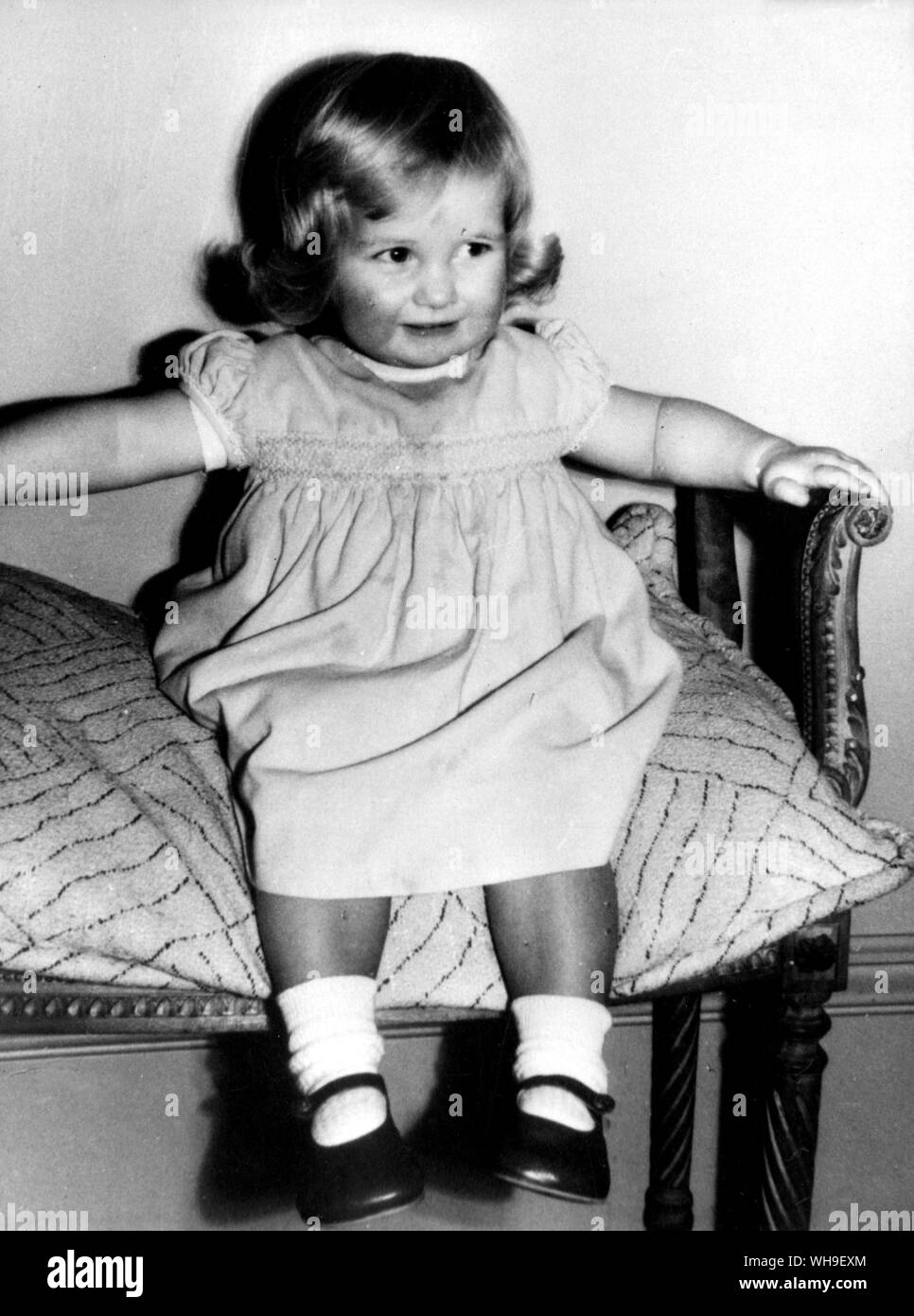 Lady Diana Spencer (1961-1997) at age 2 years, who wed Charles Prince of Wales in July 1981 to become Princess Diana. Stock Photo