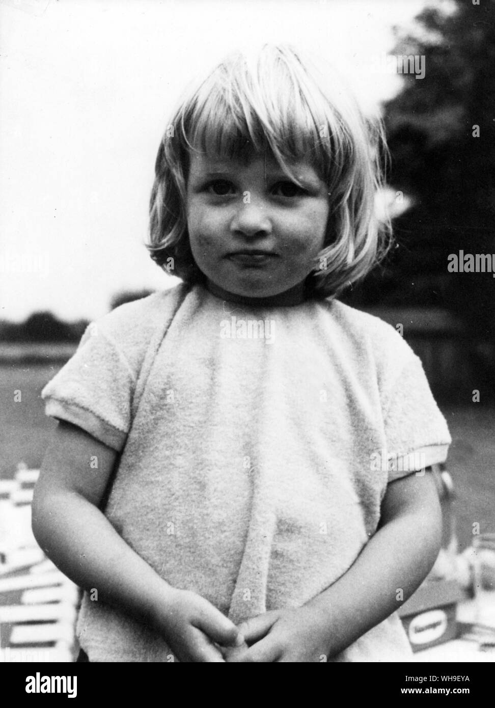 Lady Diana Spencer (1961-1997), aged 2 years. She wed Charles Prince of Wales in July 1991 to become Princess Diana. She separated and later divorced from him. Stock Photo