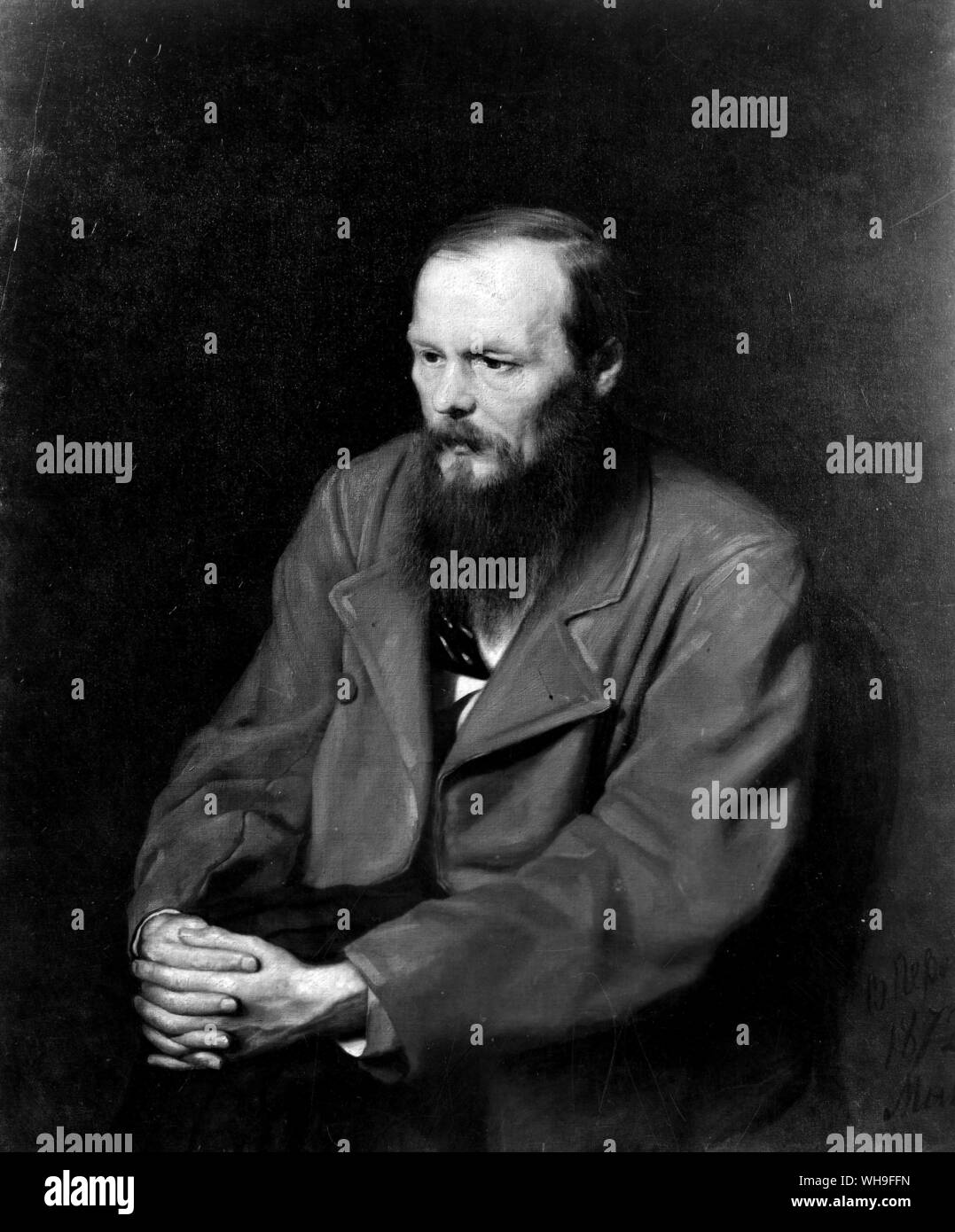 Russian novelist, Fyodor Mihailiovich Dostoevsky (1821-1881). Stock Photo