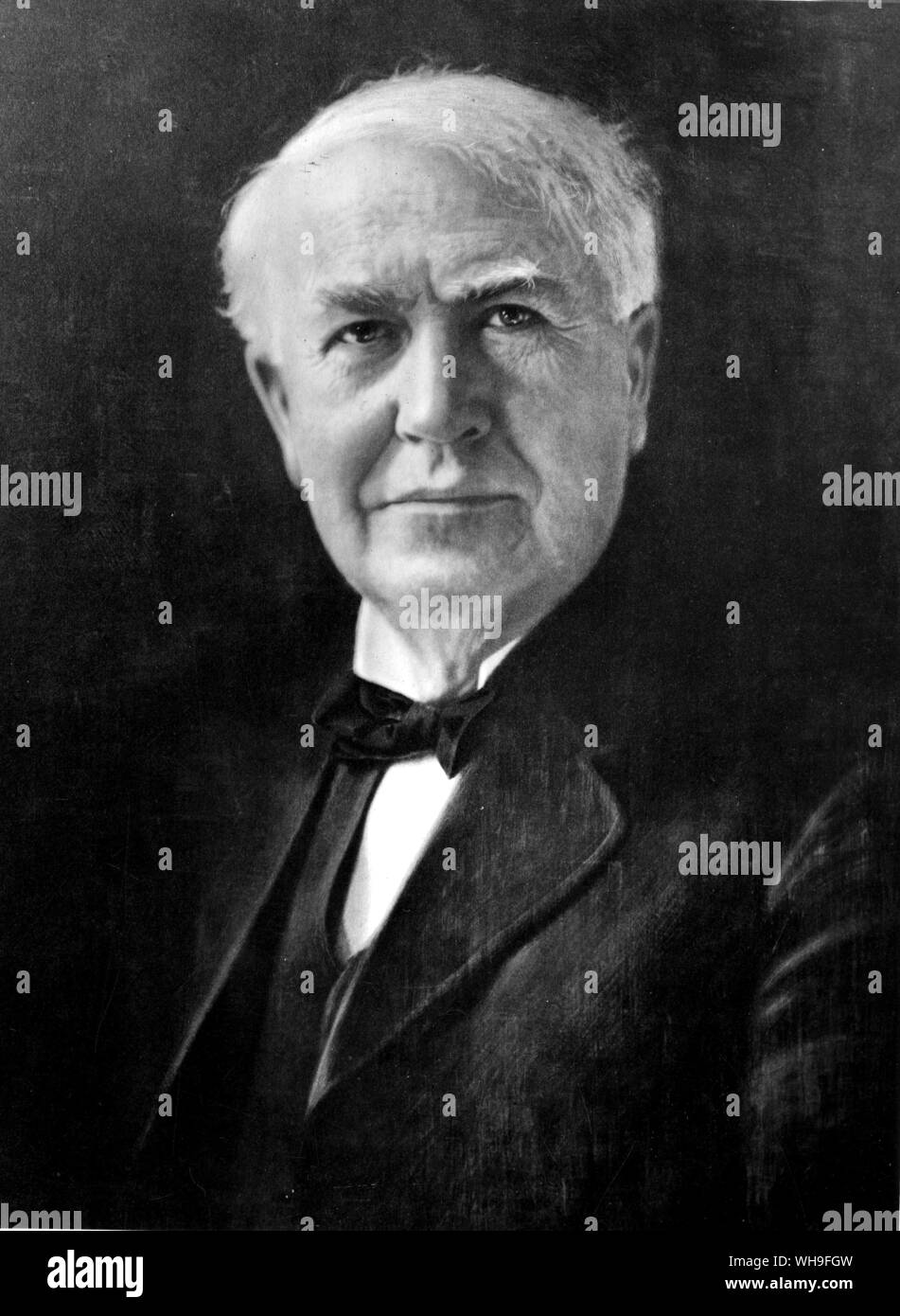Thomas Alva Edison (1847-1931), US scientist and inventor, who founded the Edison Light Company in 1889. Stock Photo