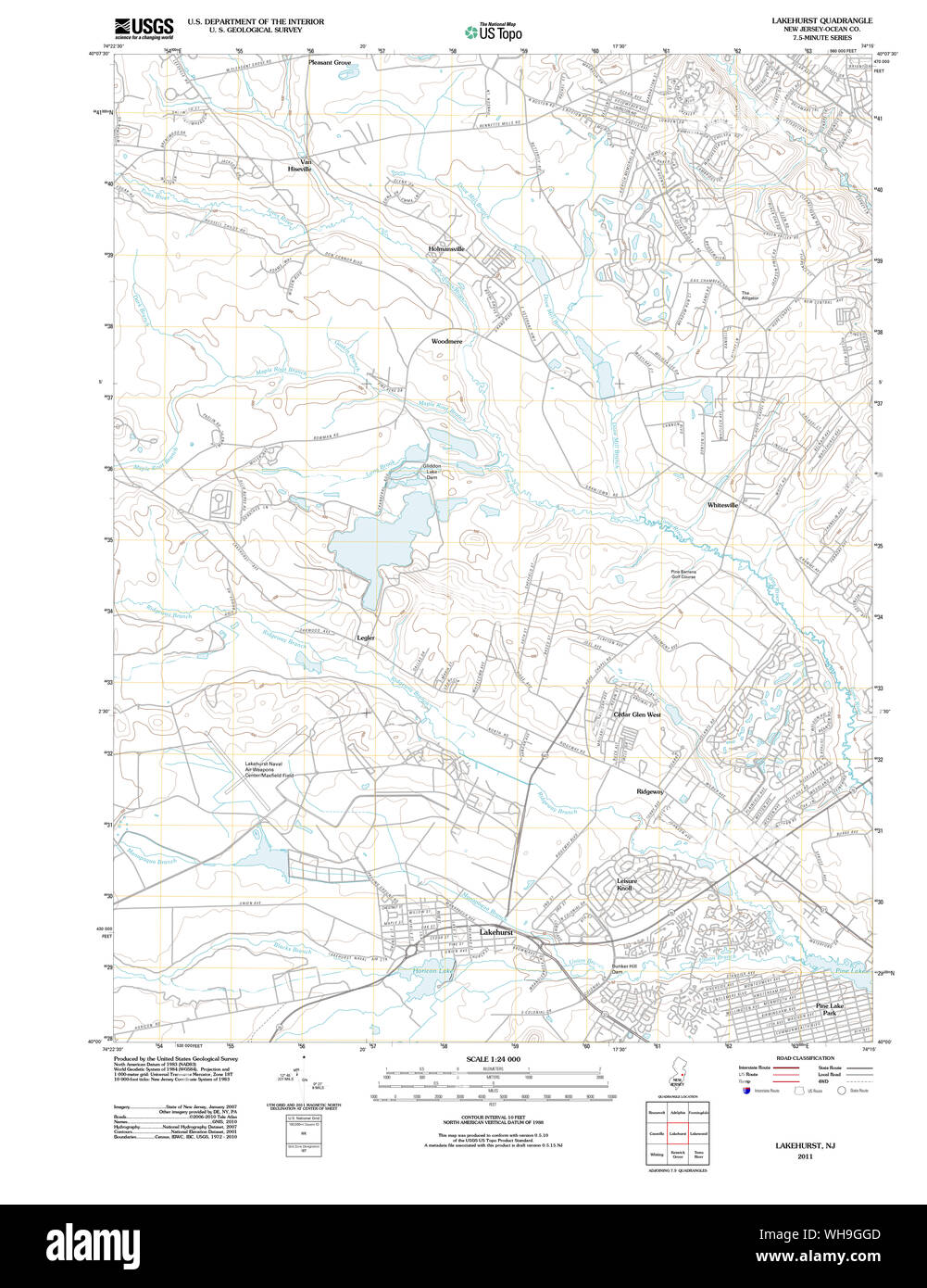 Lakehurst map Cut Out Stock Images & Pictures Alamy