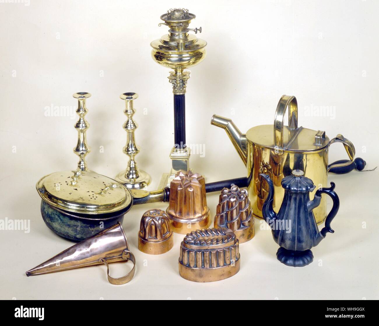 Antiques Display of Various Objects Stock Photo