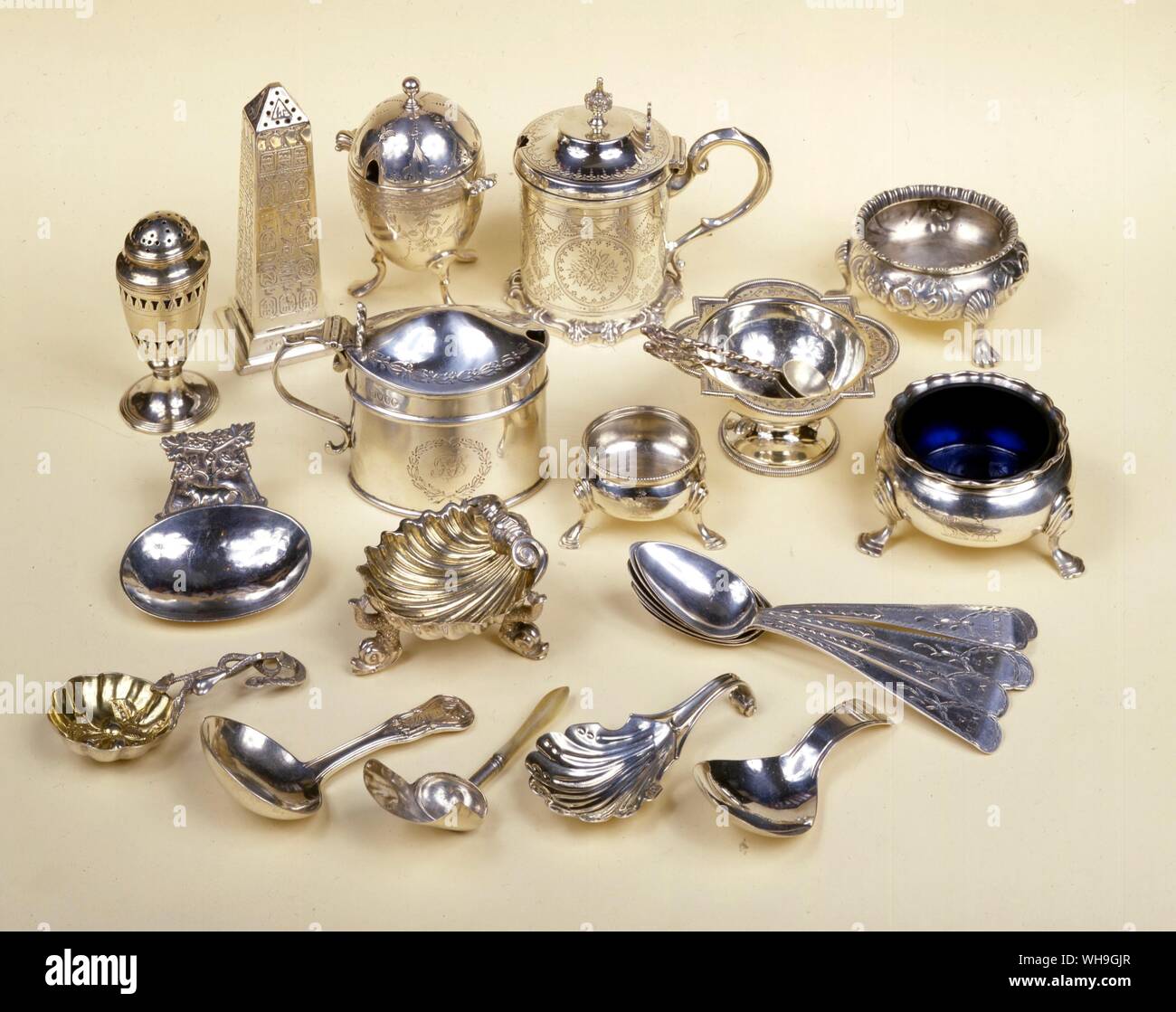 Antiques Display of Various Objects Stock Photo