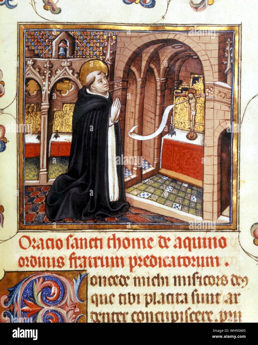 Thomas Aquiras from Prayer Book of Alfonso V 1442 Stock Photo