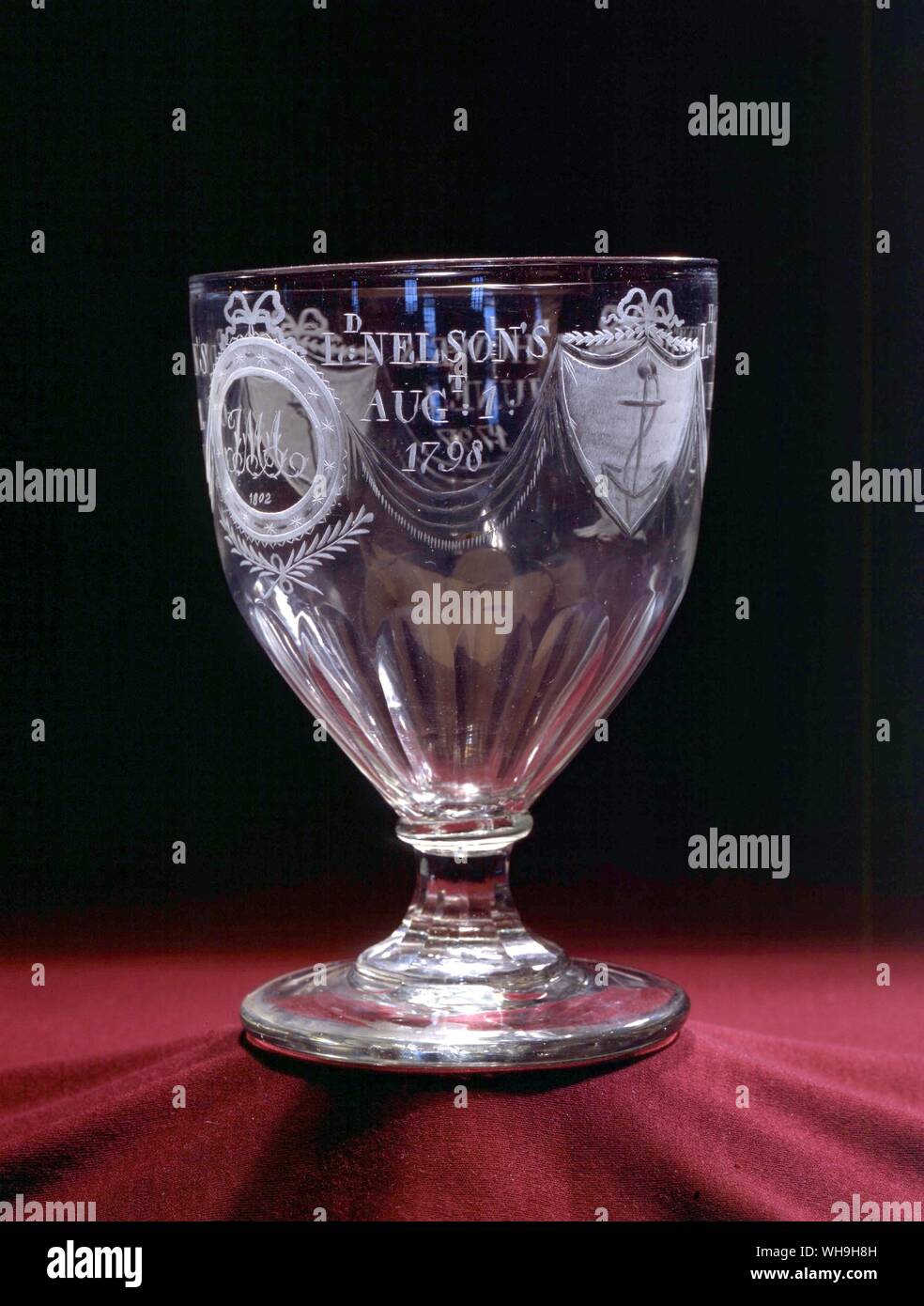 Portsmouth Glass Commenorative Ware  Battle of Nile 1798 Stock Photo