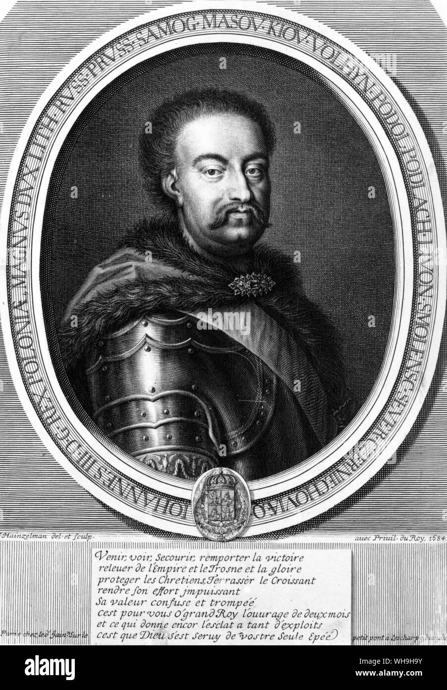 Jan Sobieski, King John III of Poland (1624-1696), King from 1674. Stock Photo