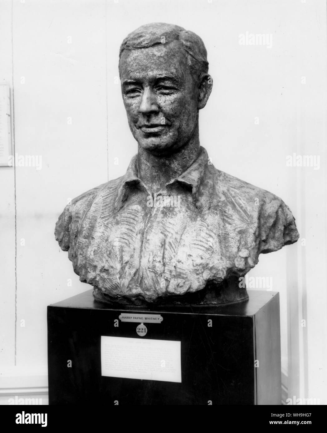Harry Payne Whitney, sculpted by Jo Davidson. Stock Photo