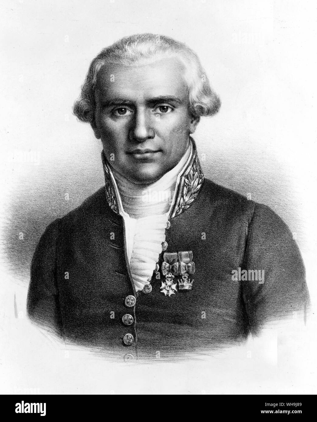 Gaspard Monge (1746-1818), French mathematician and chemist, the founder of descriptive geometry. Stock Photo