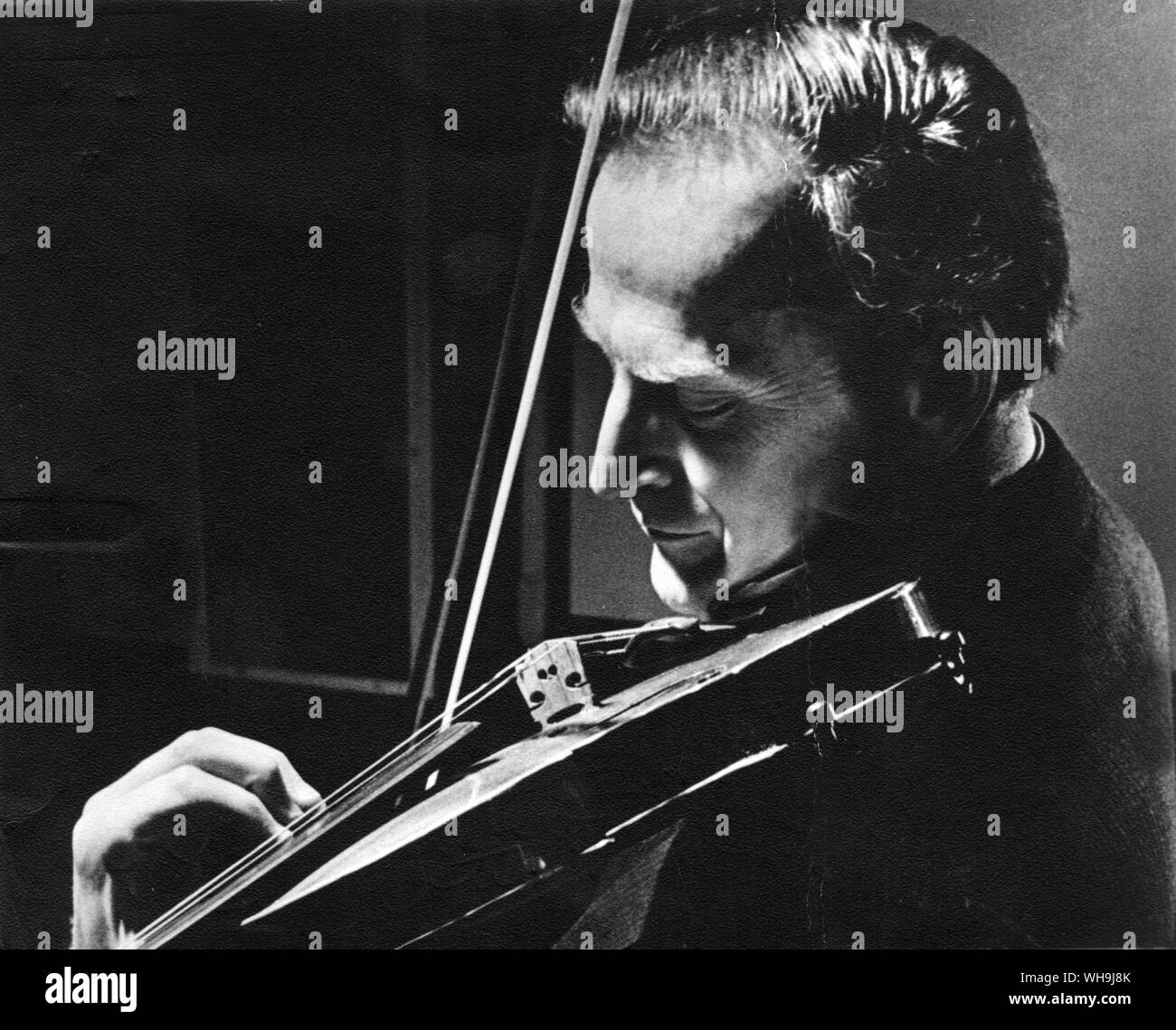 US-born Yehudi Menuhin (1916-  ), violinist and conductor. Stock Photo