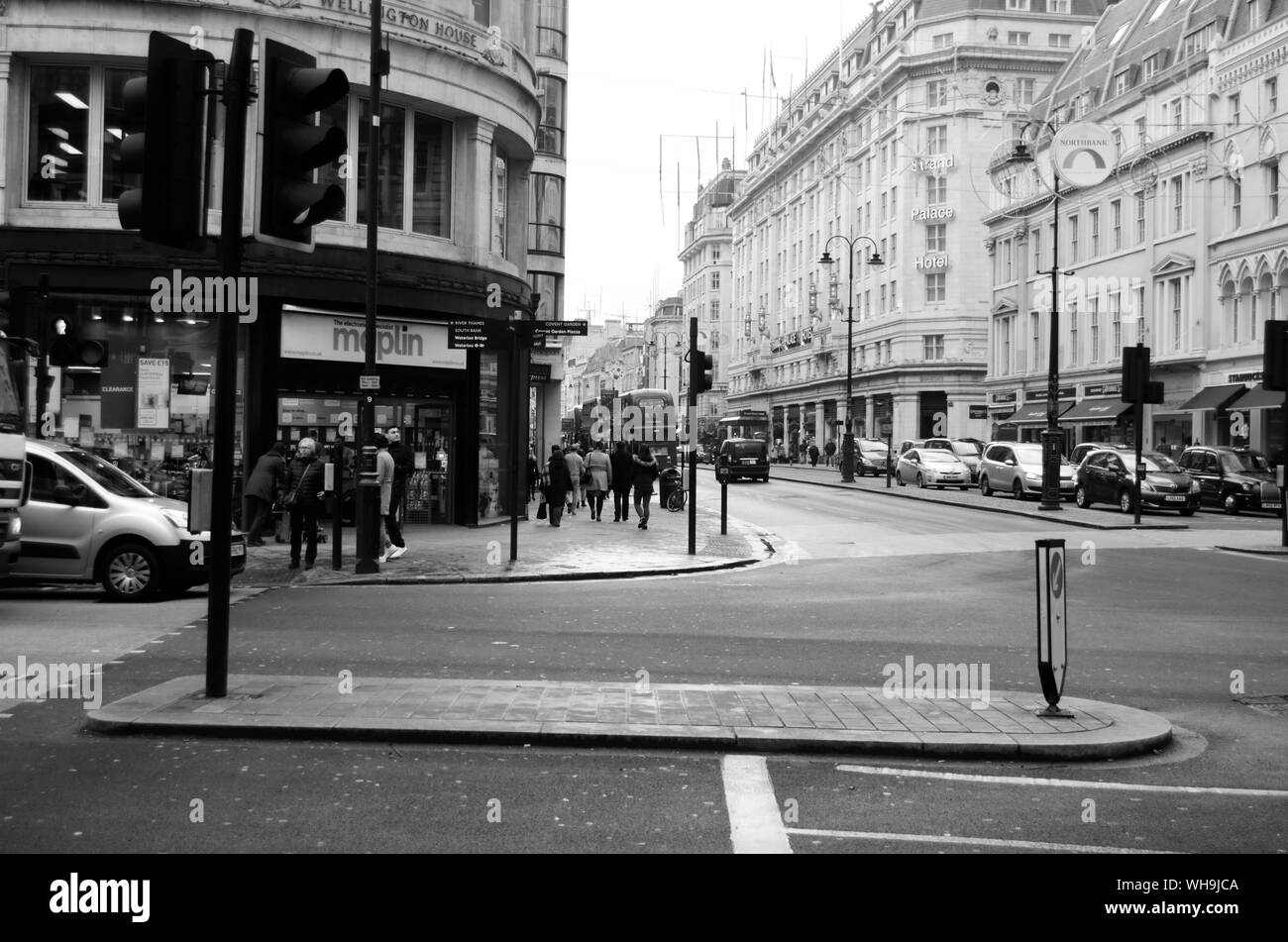 Street scene on the Strand in London, England Stock Photo