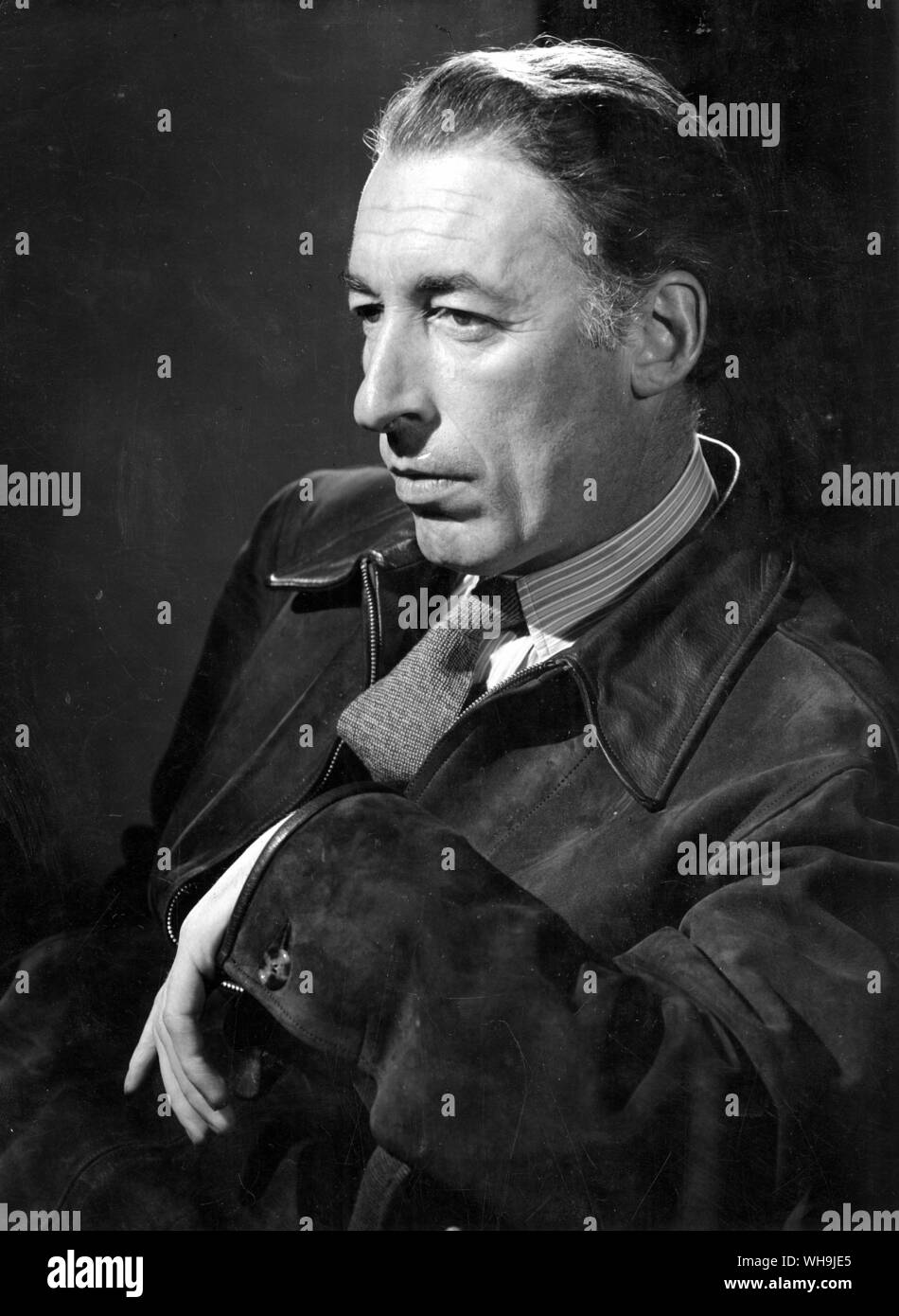 Louis MacNeice (1907-63), Northern Irish poet and dramatist in 1955. Awarded the C.B.E in 1958. Stock Photo