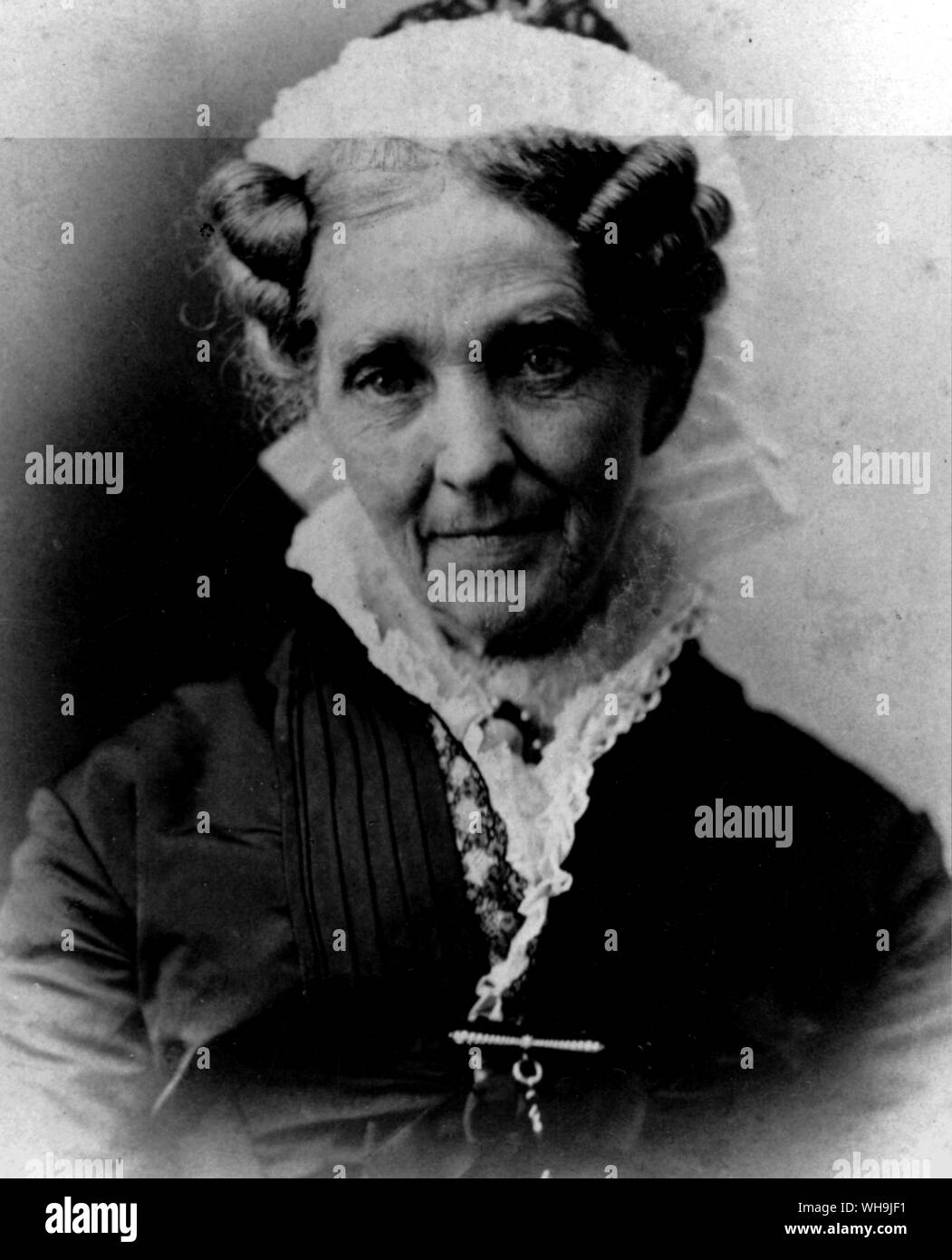 Mrs Jervis Langdon mother in law of Mark Twain 1835-1910 US Writer and Journalist Stock Photo