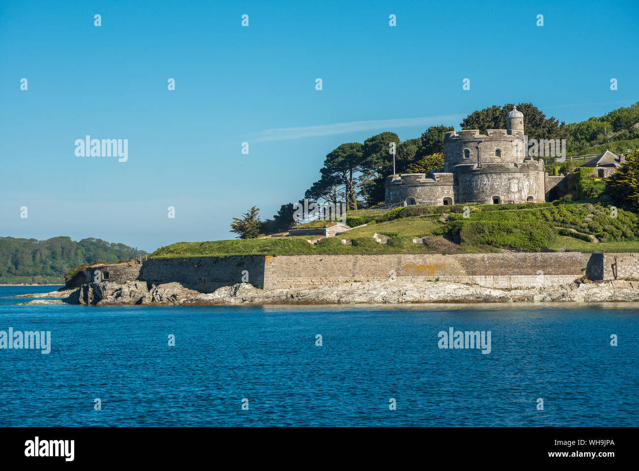 St. Mawes Castle, an artillery fort constructed by King Henry VIII near Falmouth, Cornwall, England, United Kingdom, Europe Stock Photo
