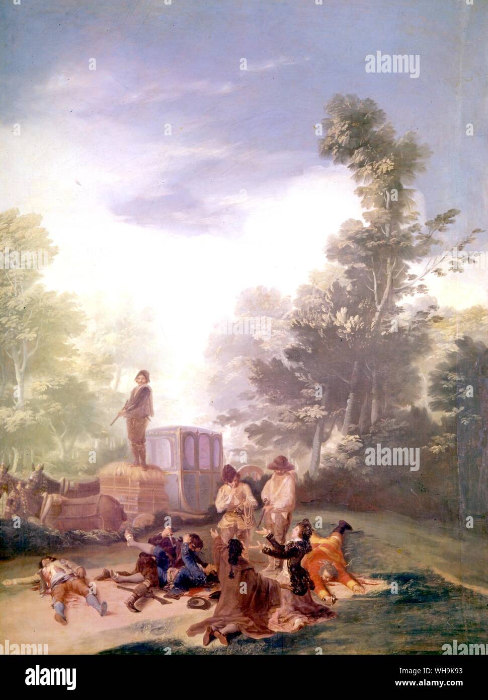 Attack on the Coach 1787 Stock Photo