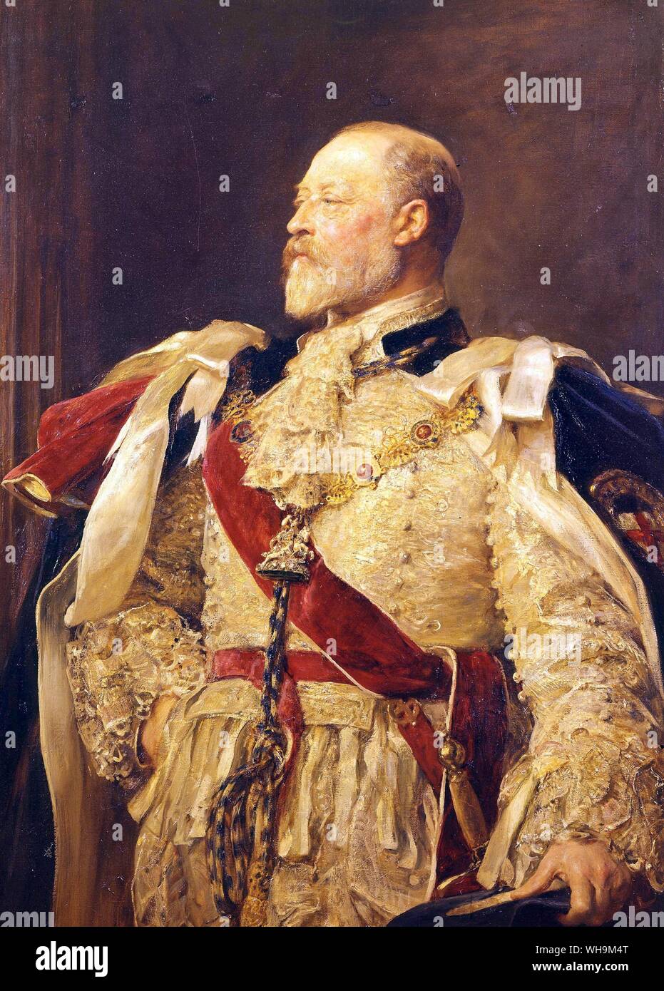 King Edward VII 1907 (1841-1910) King of Great Britain and Ireland eldest son (Albert Edward) of Queen Victoria  and Prince Albert Stock Photo