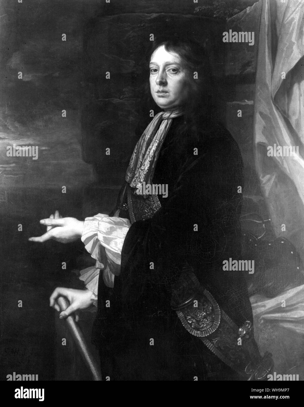 Sir William Penn (1644-1718), English member of the Society of Friends (Quakers), born in London. Stock Photo