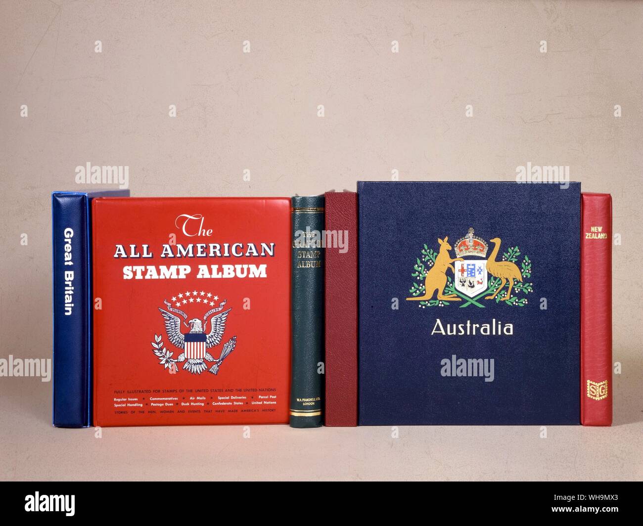Stamp Collecting Books The All American Stamp Album and Australia Stock