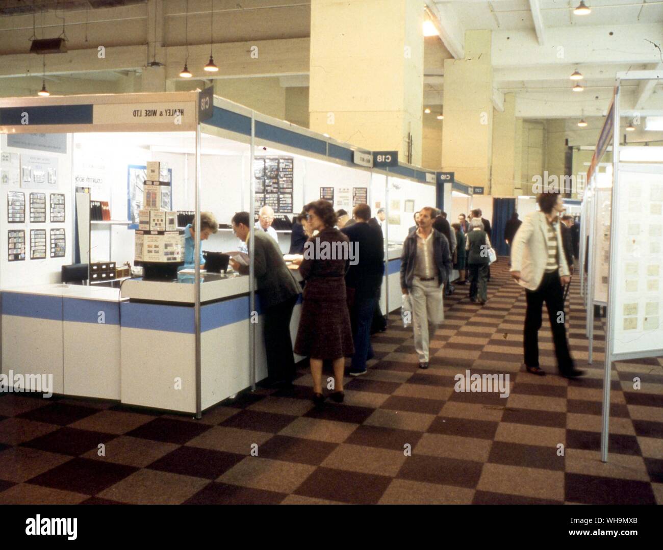 Stamp Collecting  The London 1980 Philatelic Exhibition at Earls Court Stock Photo