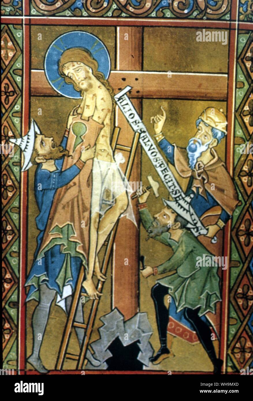Psalter of Bamberg Melk Austria  Descent from Cross Stock Photo