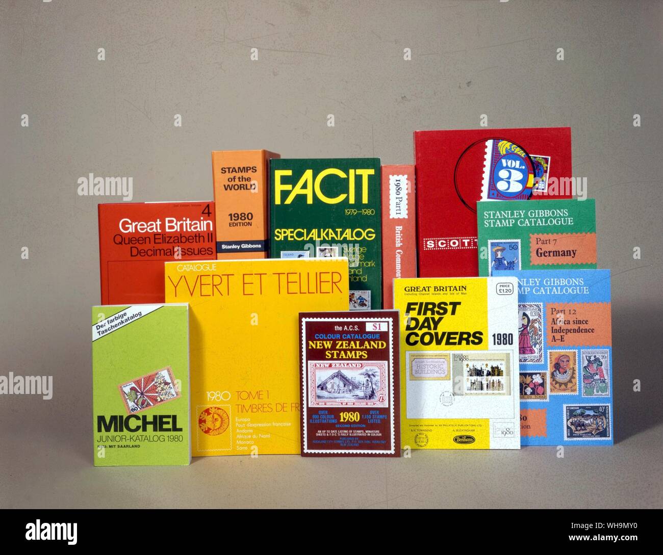 Stamp Collecting Books Stock Photo Alamy