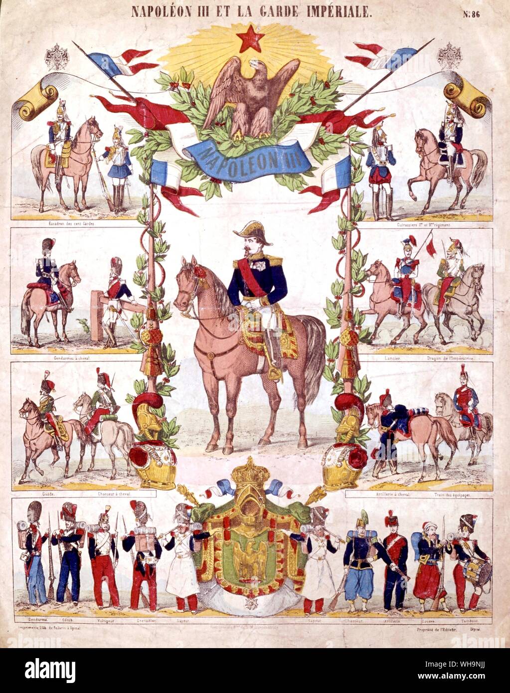 Napoleon III et la Garde Imperiale Stock Photo