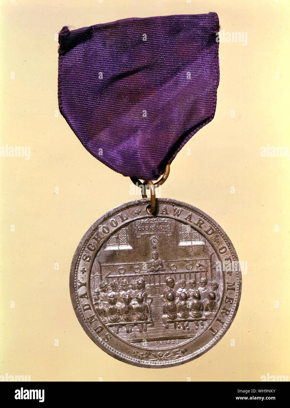 Sunday School Award of Merit Medal Stock Photo