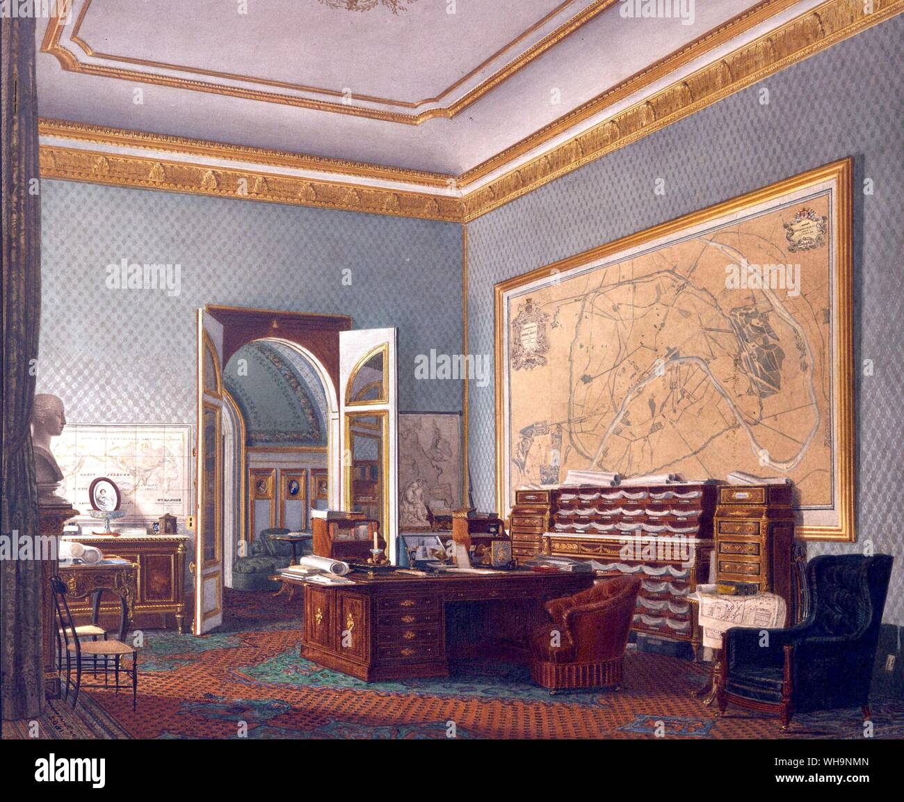 Napoleon III's Study at the Tuileries Stock Photo
