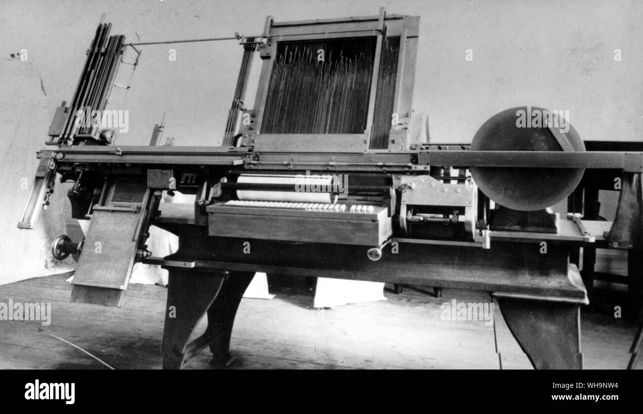 James W. Paige's inspired, cunning, and magnificent typesetting machine in its present home, the basement of Mark Twain's house Stock Photo