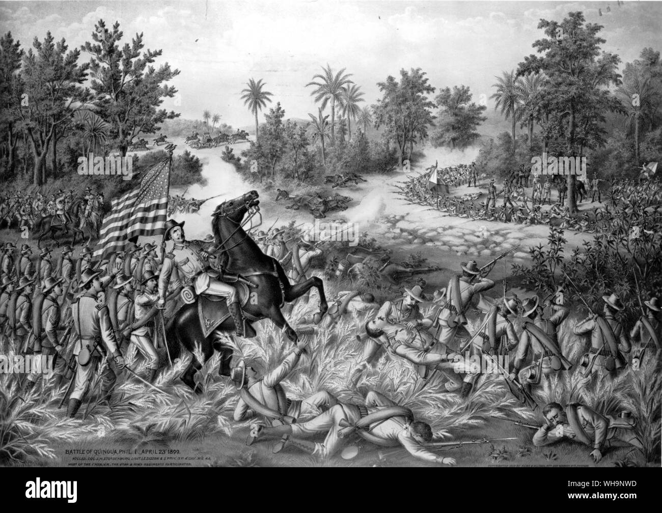 Battle of Quinga, Philippines, 1899 Stock Photo