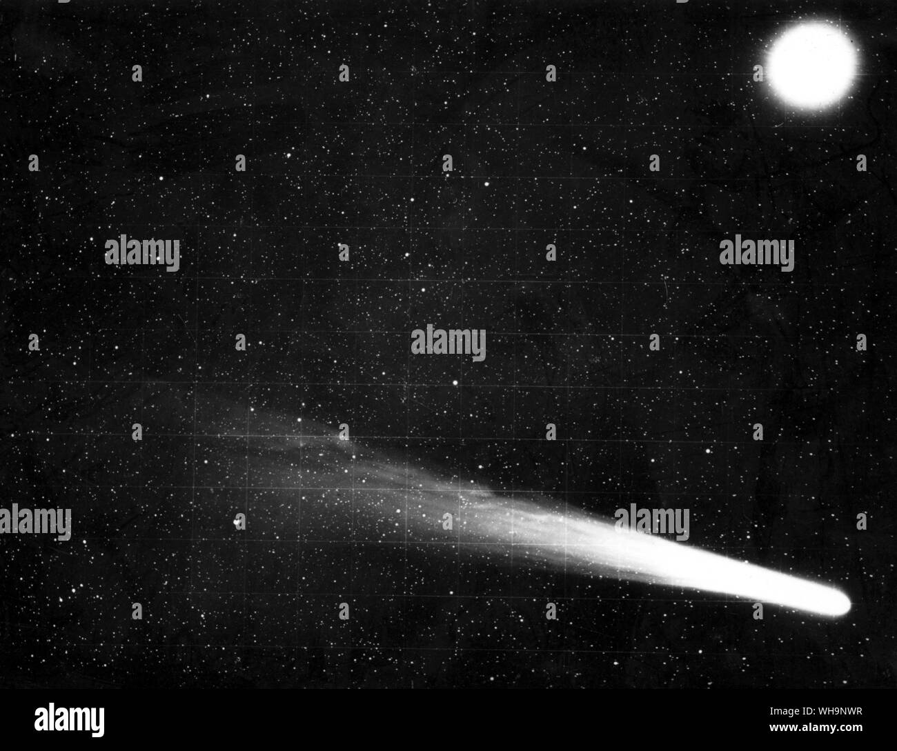 Mark Twain said, It will be the greatest disappointment of my life if I don't go out with Halley's comet. Stock Photo