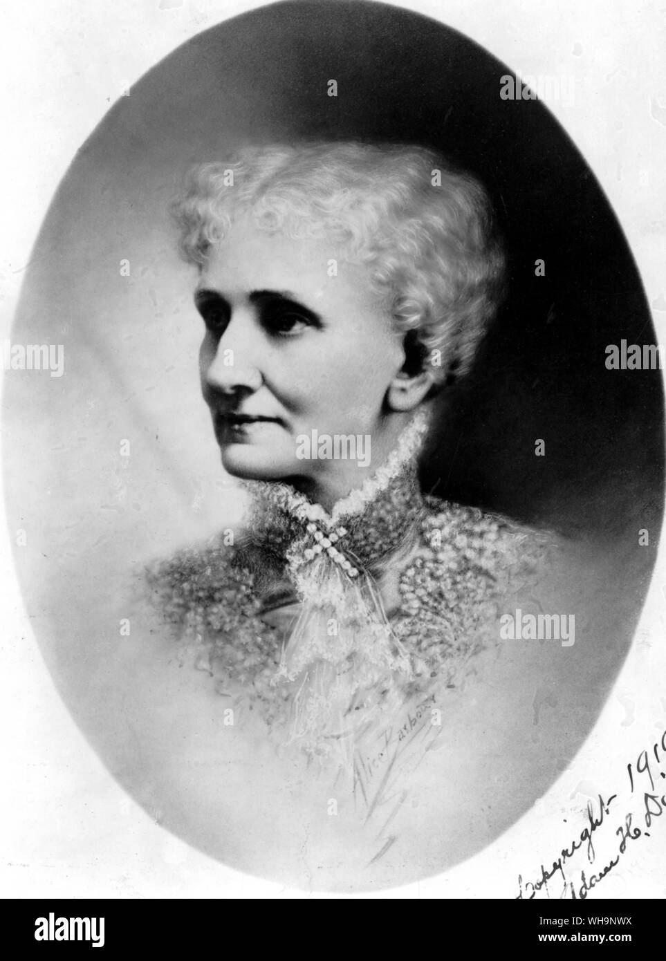 Mary Baker Eddy. Christian Science was 'the Standard Oil of the future' - picture from Mark Twain's biography Stock Photo