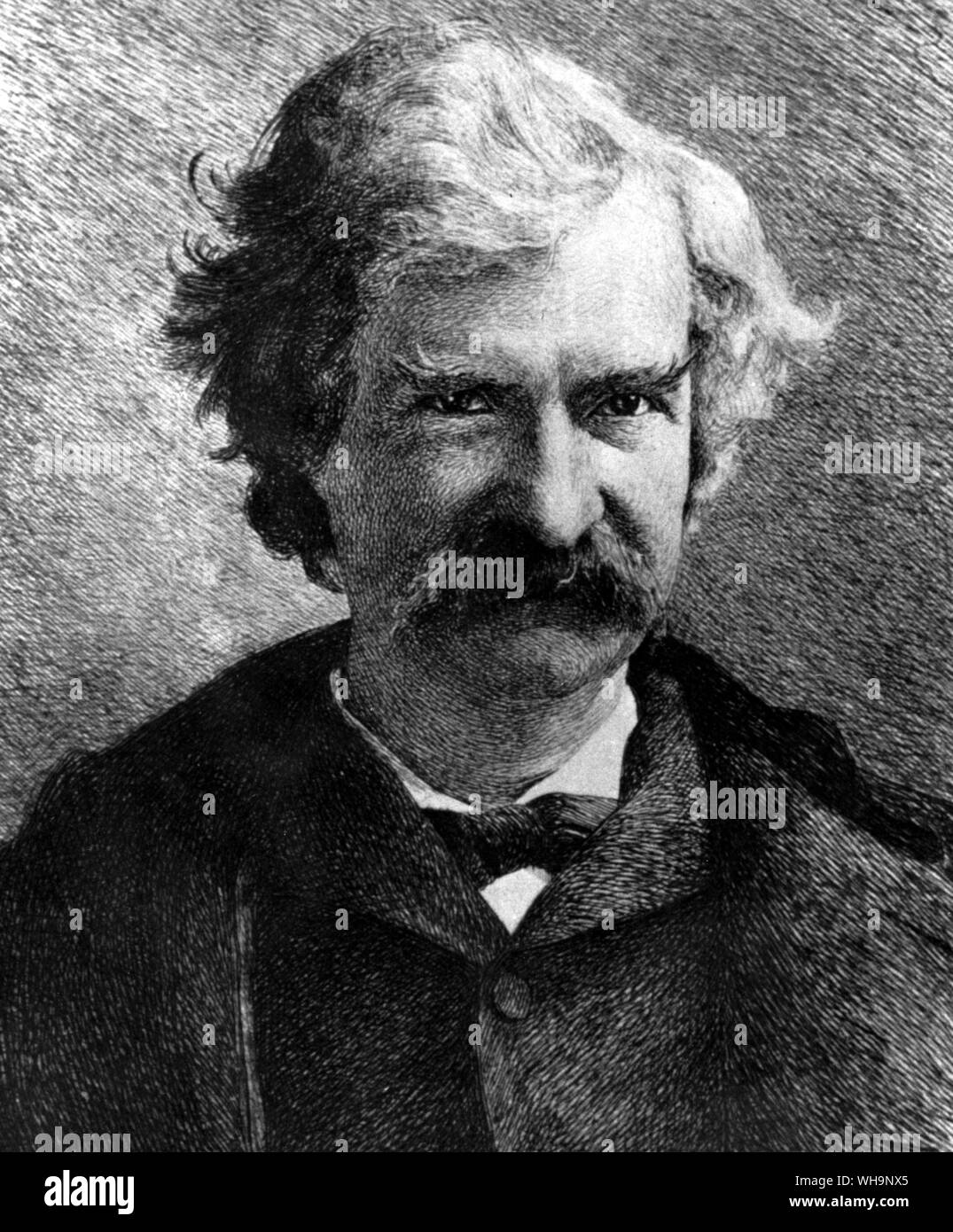 Mark Twain Mississippi riverboat pilot and humourist. . Mark Twain 1835-1910 US Writer and Journalist Stock Photo