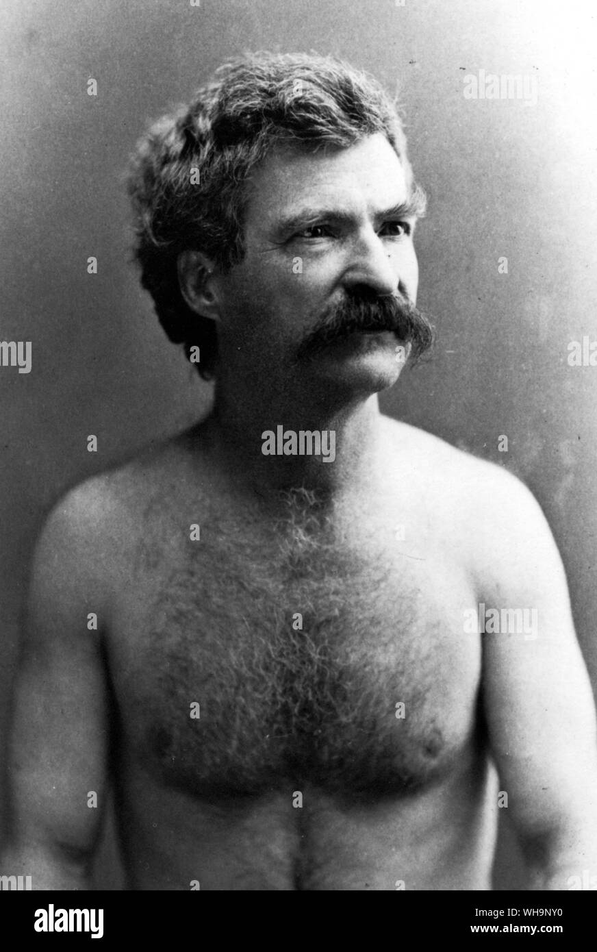 Mark Twain - the picture was probably taken for private circulation and amusement Stock Photo