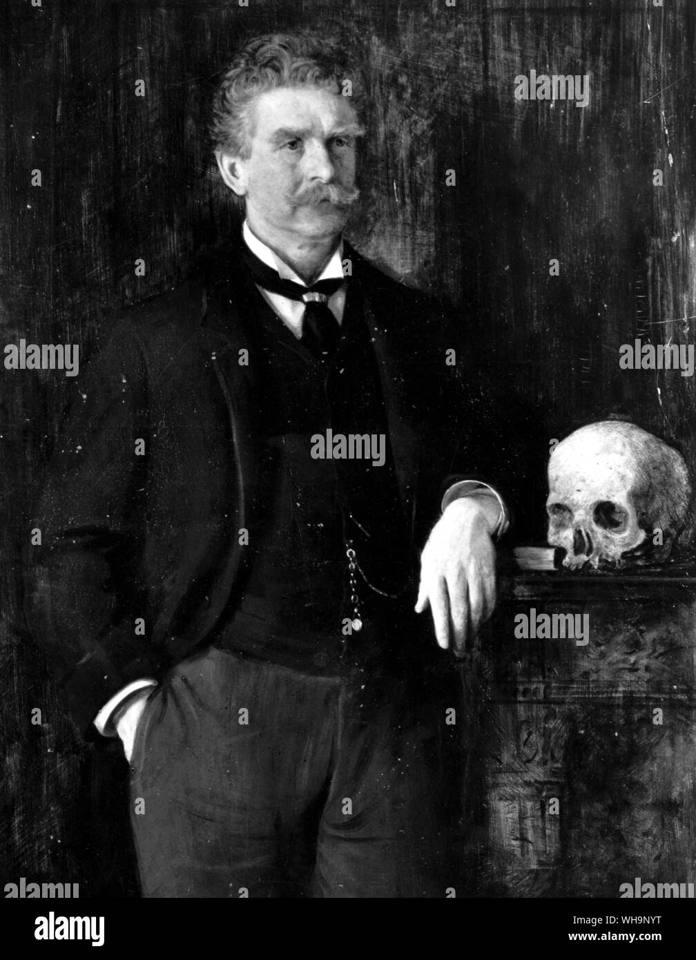 Ambrose Bierce, jurnalist, author, and celebrity of San Francisco's literary frontier, by J. H. E. Parkington - photo from Mark Twain's biography Stock Photo