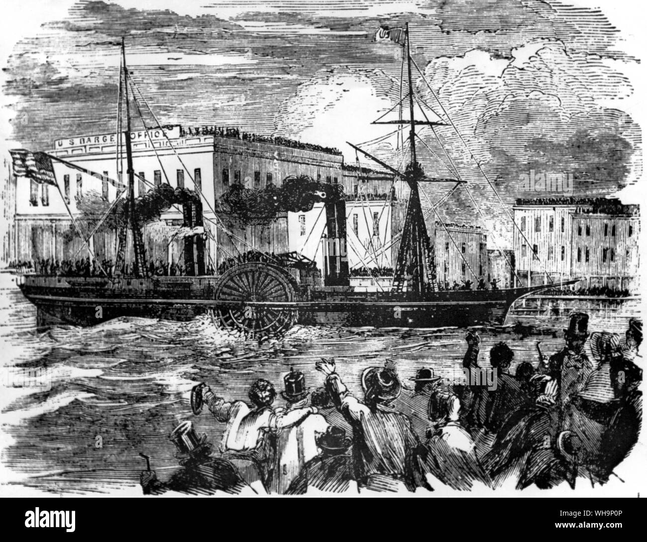 Steamship leaving San Francisco Stock Photo