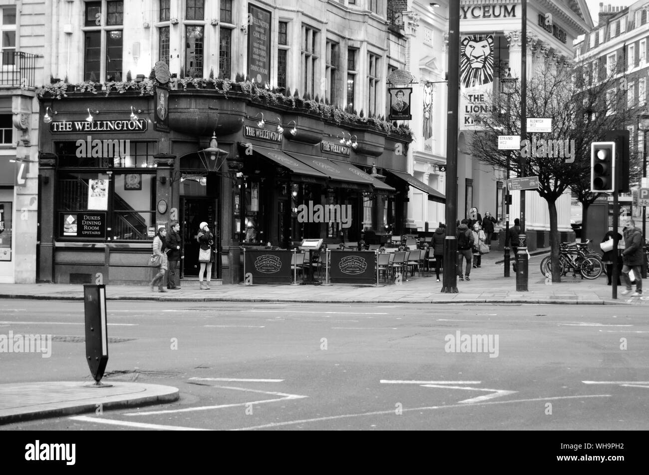 Street scene on the Strand in London, England Stock Photo