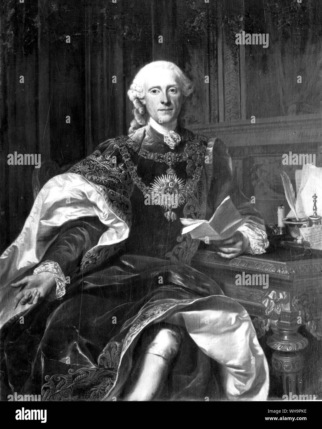 George Adam, Count Starhemberg, by Jean-Baptiste Lampi Stock Photo