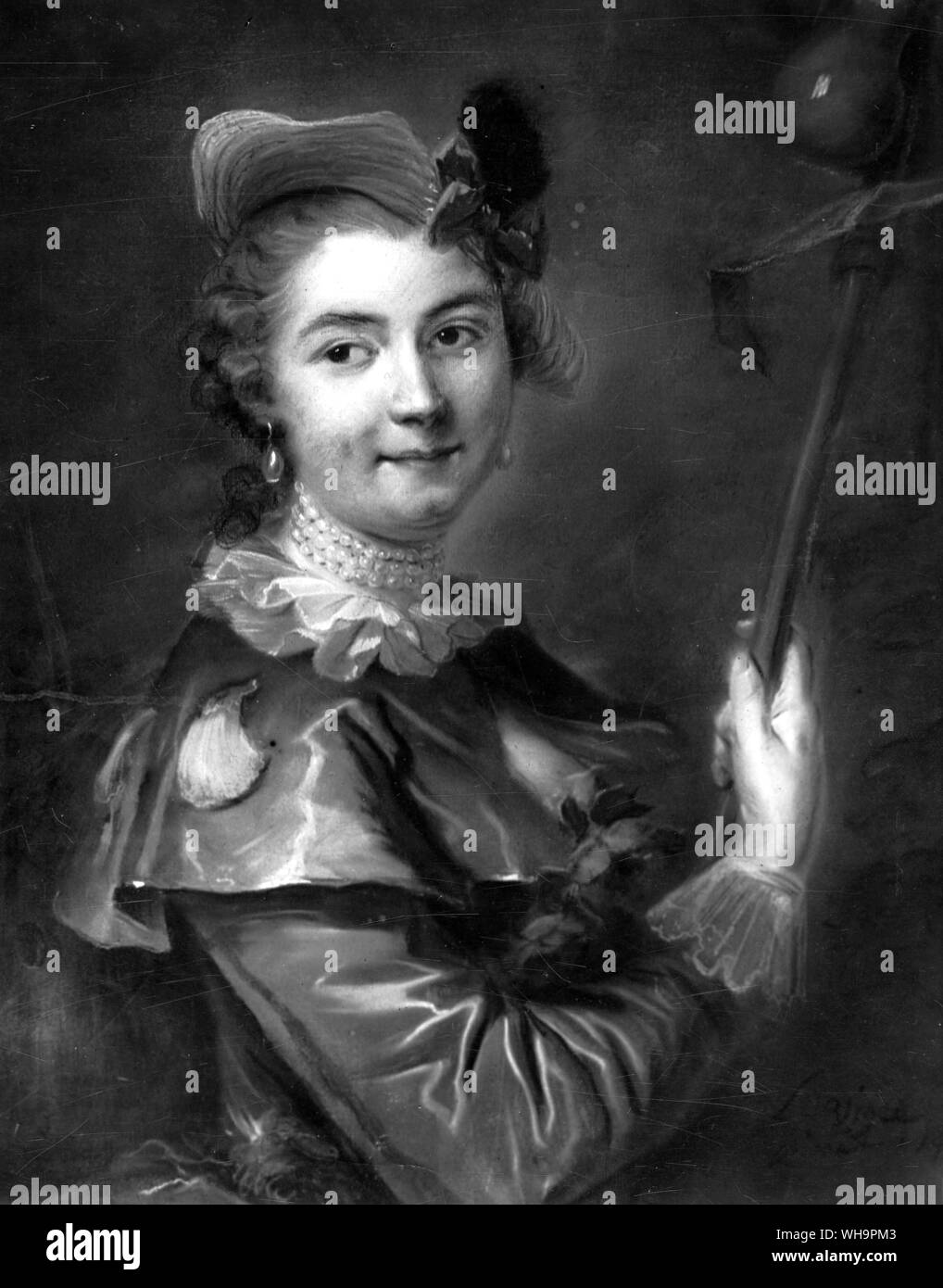 Madame de Pompadour as a pilgrim, by Louis Vigee Stock Photo