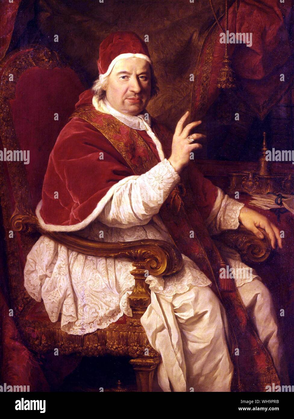 Benedict XIV, by Pierre Subleyras (1740 - 1758) Stock Photo