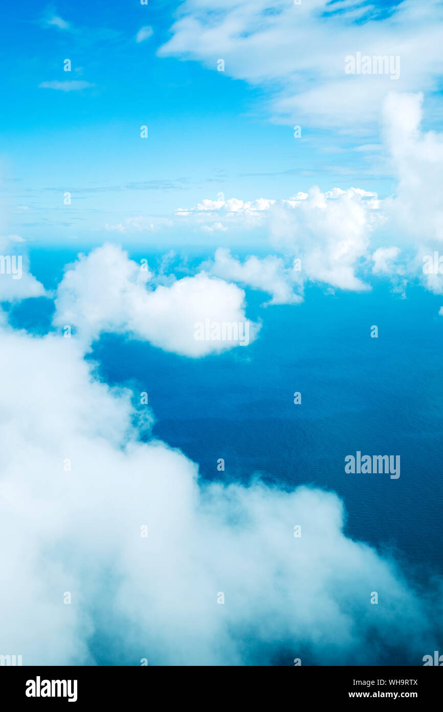 Aerial view of sea and clouds, Australia Stock Photo