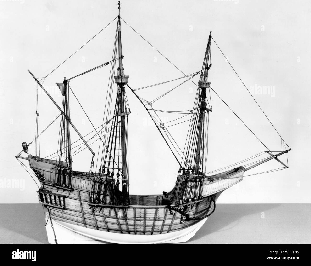 Merchant ship, mid-16th century. Stock Photo
