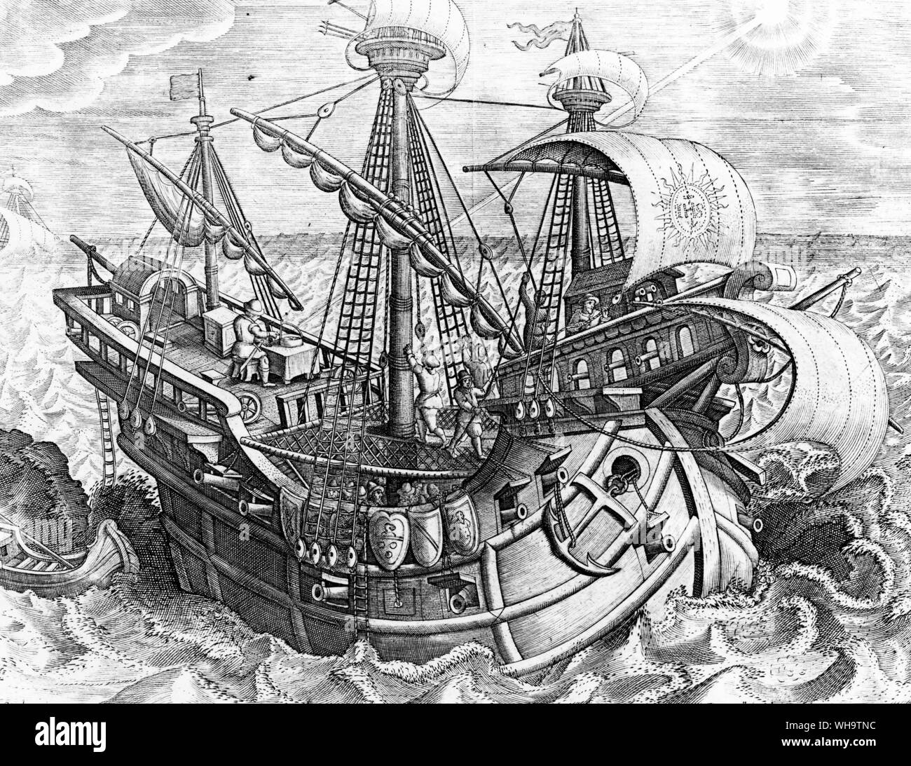 Stradom's ship, late 16th century. Stock Photo