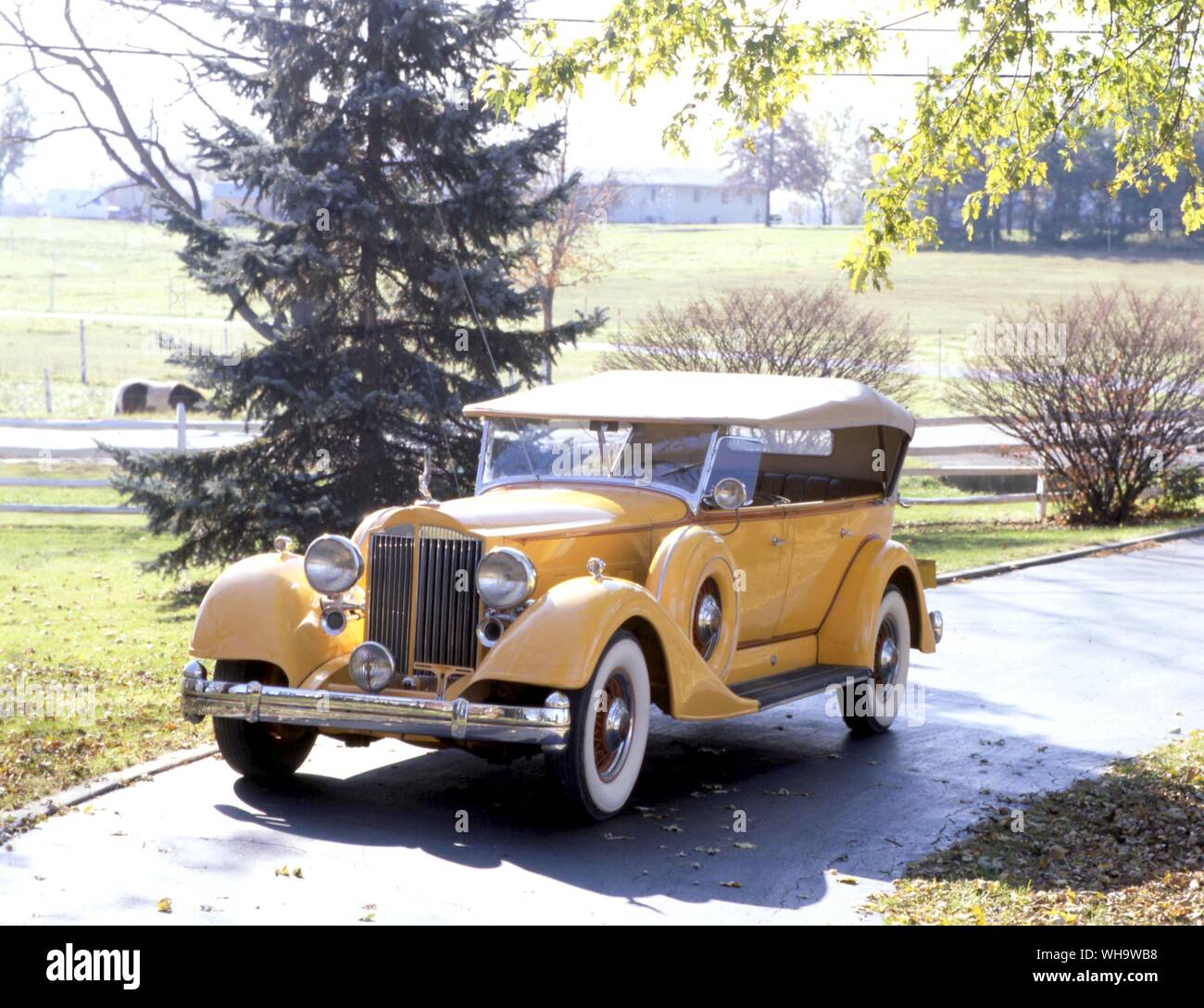 This 1934 Packard V12 seven-passenger touring is thought to have been a New York City parade car Stock Photo